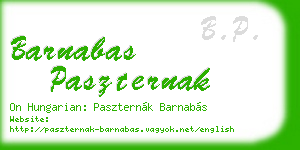 barnabas paszternak business card